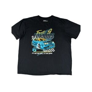 Fast & Furious Graphic Tee Mens 2XL Black Excellent Car Street Racing‎ Shirt